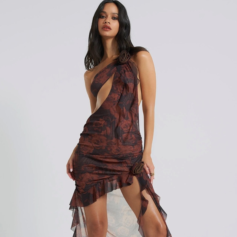 Athena One Shoulder Draped Maxi Dress- JADED LONDON SIZE UK 8 (US 4)